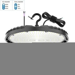 150W LED UFO High Bay Lights 3000K/4000K/5000K Adjustable Commercial Shop Lights