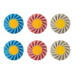 6Pcs Dental Zirconia Polishing Wheel Kits RA Coarse Medium Fine for Contra Angle