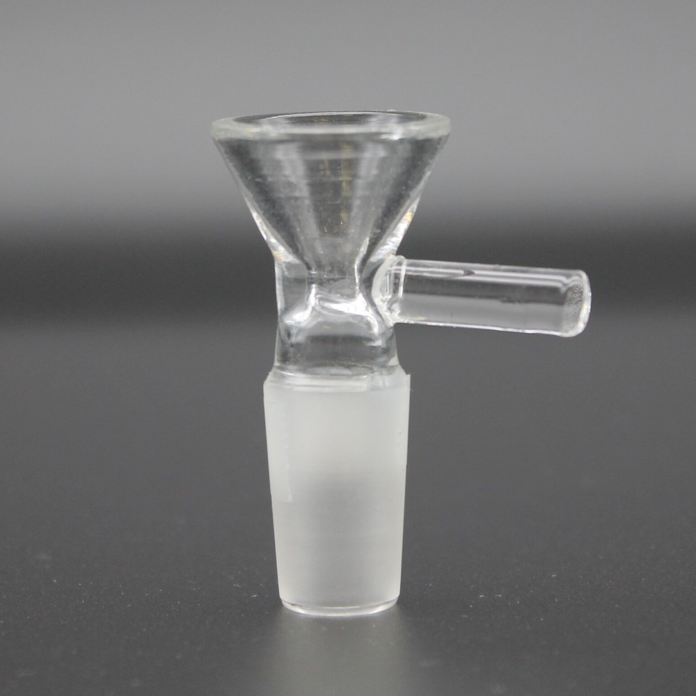 Clear Pyrex Lab Glass Slide Funnel Bowl 10mm 14mm 18mm Tobacco Hookah Bong