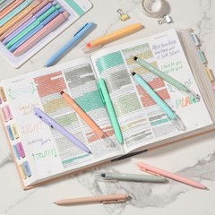 Mr. Pen 10 Pack Bible Gel Highlighters No Bleed Cotton Candy Clouds Pens