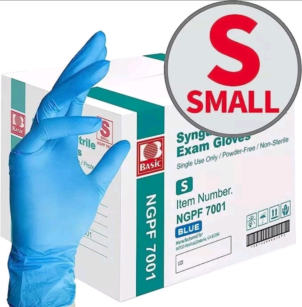 Syngaurd Blue Nitrile Exam Gloves Box of 1000 Latex Free Powder Free New