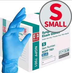 Syngaurd Blue Nitrile Exam Gloves Box of 1000 Latex Free Powder Free New