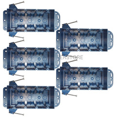 5-Pack 4-Gang New Work ETL Electrical Outlet & Switch Boxes 55 Cu In Blue