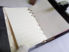 Filofax Holborn Personal Bible Size Black Full Grain Buffalo Leather Used