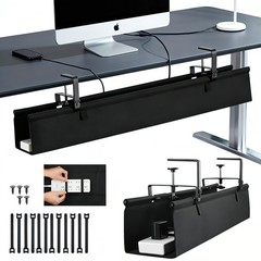 Oxford Cloth Under Desk Cable Management Tray,No-Drill 36″ Desk Cable Managem…
