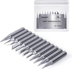 12-Piece 900M Soldering Iron Tips Set for Hakko & Yihua – Copper Quality