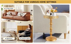 -Golden Tempered Glass Metal Coffee Table Creative Side Corner