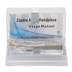 Dental 1:1 Fiber Optic LED Contra Angle Handpiece 4 Spray Push Button fit NSK po