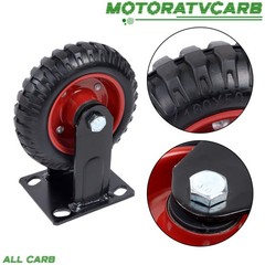 ALL-CARB 6 Inch Caster Wheels Set of 4 (2 Swivel & 2 Fixed), Heavy Duty Casters