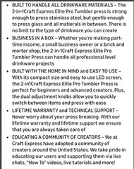 Craft Express Blue or Pink Elite Pro Max 2-in-1 Tumbler Heat Press