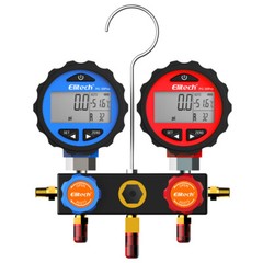 Elitech HVAC Manifold Gauge Set w/Hoses Coupler Adapter Carrying Case DMG-3B