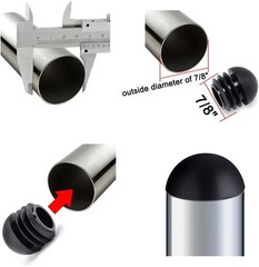 20PCS 22 mm (7/8 Inch) Plastic End Caps Plugs Chair Leg Inserts, Round Tube