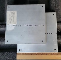 (2) pcs 1/4″ 8″x 8″ ALUMINUM Flat Bar 8″ T6511 NeW drilled Extruded Mill Stock