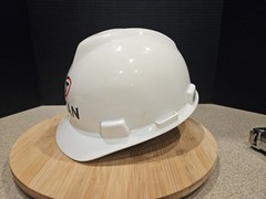 MSA Safety 495736 V-Gard Front Brim Size Medium Hard Hat Type 1 Class E Ratchet