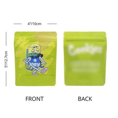 100 PCS Smell Proof Zipper Stand Up Pouches – 3.5g 4 Styles Cute Cartoon Bags