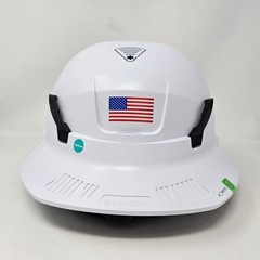 STUDSON SHK-1 Type II Full Brim Non-Vented Safety Helmet White, Third Party Logo
