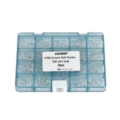 AZDENT Dental Ortho Ceramic Brackets Braces Roth MBT 0.022 Hooks 3 4 5