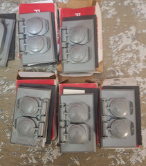 American Electric Perfect-Line Outdoor Duplex Outlet Cover Lot WR100-C 728A