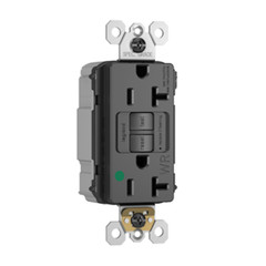 PLUGTAIL® TAMPER-RESISTANT SELF-TEST GFCI BLACK receptacle PT2097hgtrbk w cover