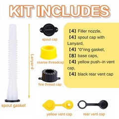 Replacement Gas Can Spouts Improved Design Flexible Pour Nozzle for Older Gas Ca