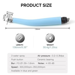10X Dental LED E-generator High Speed Handpiece Push Button 4Holes 3 Way Spray