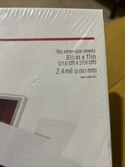 Sheet Protectors 100ct Standard Weight 2.4mil Clear 8.5″x11 & 3 Ring Off.Dep. 🎁