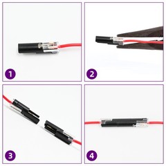 50PCS Plug-In Quick Wire Connector Kit 1-Pin Reusable Clamp Terminal Block US