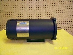 Leeson DC Motor, 1 HP, 3000 RPM, 0-120 VDC, TENV, 56CZ, Shaft Diameter- 5/8″