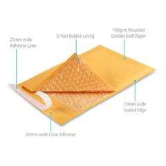 6.5″ x 9″ Kraft Self Seal Bubble Mailer Padded Envelope #0 100,250, 500,1000
