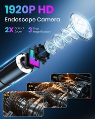 New Endoscope Camera with Light,Borescope Cameras with 4.3″ IPS 1920P 16.5 FT