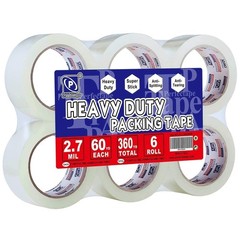 PERFECTAPE Heavy Duty Packing Tape 8 Rolls & Tape Gun 2 Pcs, Total 480Y, Clea…