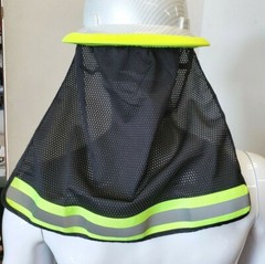 2 PC. FX SAFETY HARD HAT NECK SHIELD HELMET SUN SHADE HI VIS REFLECTIVE STRIPE