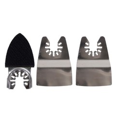 124 × pieces TITANIUM OSCILLATING BLADE SET MULTI-TOOL BLADES WITH SANDPAPER