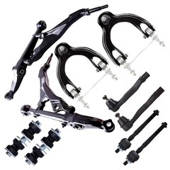 10pcs Suspension Kit for Civic 92-95 del Sol 94-97 w Ctrl Arms SB Links Tie Rods