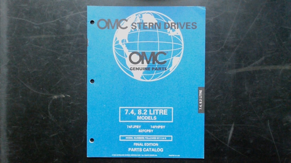 OMC Stern Drives 7.4 8.2 Litre Parts Catalog 74FJPBY 82FCPBY Final
