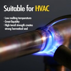 20 Sticks 15% Silver Brazing Rods 0.050″ x 1/8″ x 14″ for HVAC, Refrigeration, W
