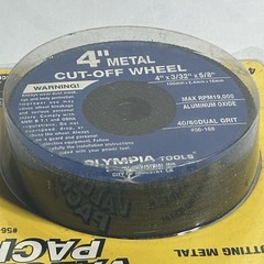 Olympia Tools 56-280 4″ Abrasive Cut Off Wheels for Cutting Metal 10pc Pack
