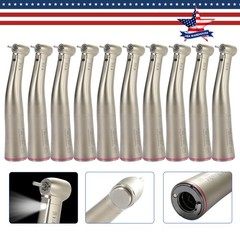 1-10 PCS Dental 1:5 Increasing LED Fiber Optic Contra Angle Handpiece ASkeadnt