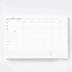 Utilitarian 12″x18″ Monthly Organizer – 18 Pages for Effortless Task Management