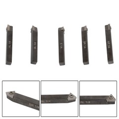 5* 1/4″ Straight Lathe Indexable Carbide Insert Turning Tooling Bit Holder Set