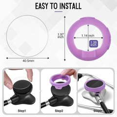 3-Piece Stethoscope Protection Set for EKO Core 500 – Ultimate Care in Purple