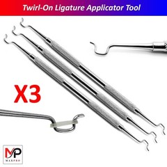 X3 Orthodontic Instruments Elastic Placing Twirl On Ligature Applicator Dental
