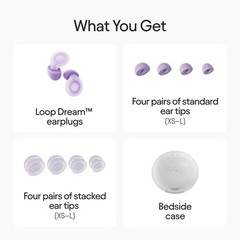Loop Dream Earplugs for Deep Sleep, Napping and Snoring – Lilac