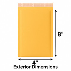 500 #000 Kraft Bubble Mailers 4×8 Padded Envelopes Self Seal Shipping Bags