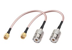 Handheld Antenna Cable SMA Male to UHF SO-239 Female Connectors 6” Pack of 2…