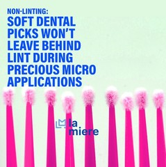 LA MIERE 400Pcs Bendable Dental Microbrush Applicator, Disposable 2.0mm, Pink