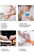 BASIC Vinyl Synthetic Exam Gloves Latex Free / Powder Free / Protein Free