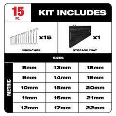 Milwaukee 48-22-9416P Ratcheting Combination Wrench SAE / Metric Set – 30 PC