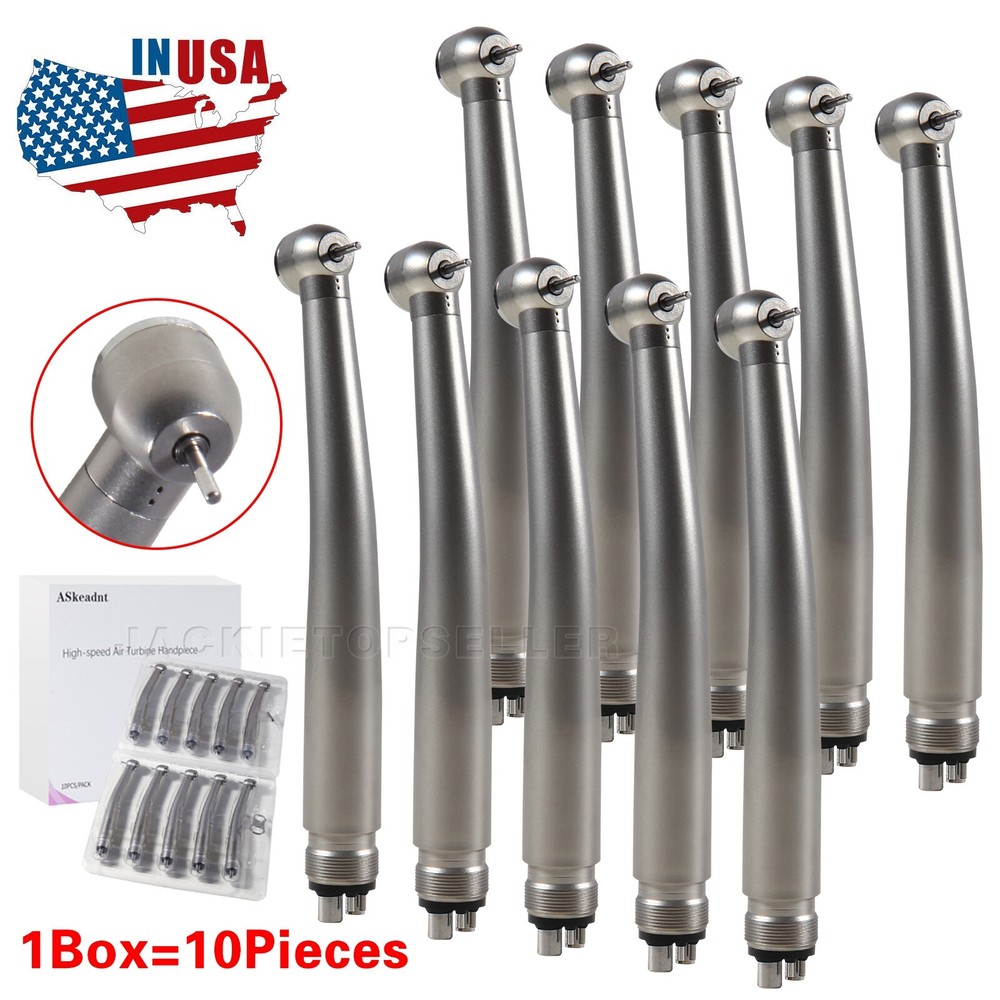 Dental High Speed Handpiece Push Button Air Turbine 4 Hole Midwest 10pcs/1 Pack