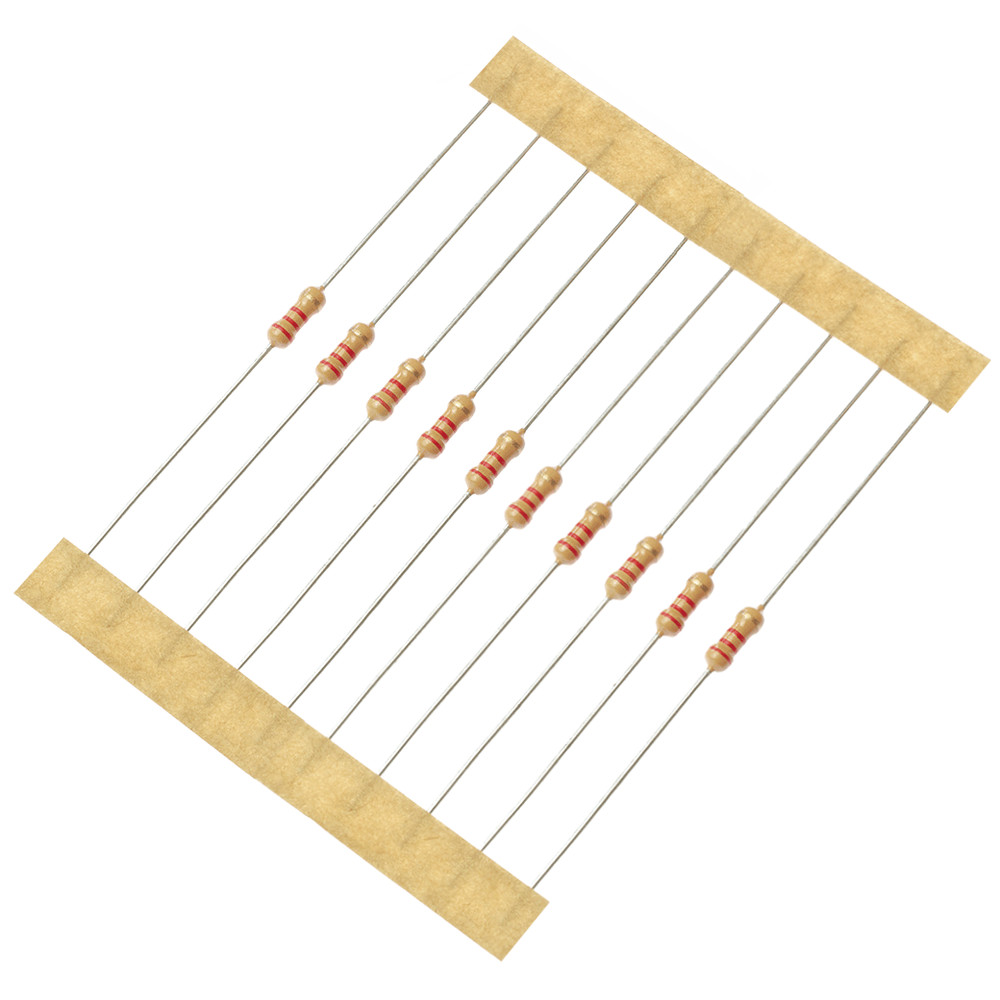 10 Pack – 2.2K 2200 Ohm Ω Resistor 5% Tolerance 1/4W 1/4 Watt Carbon Film PK